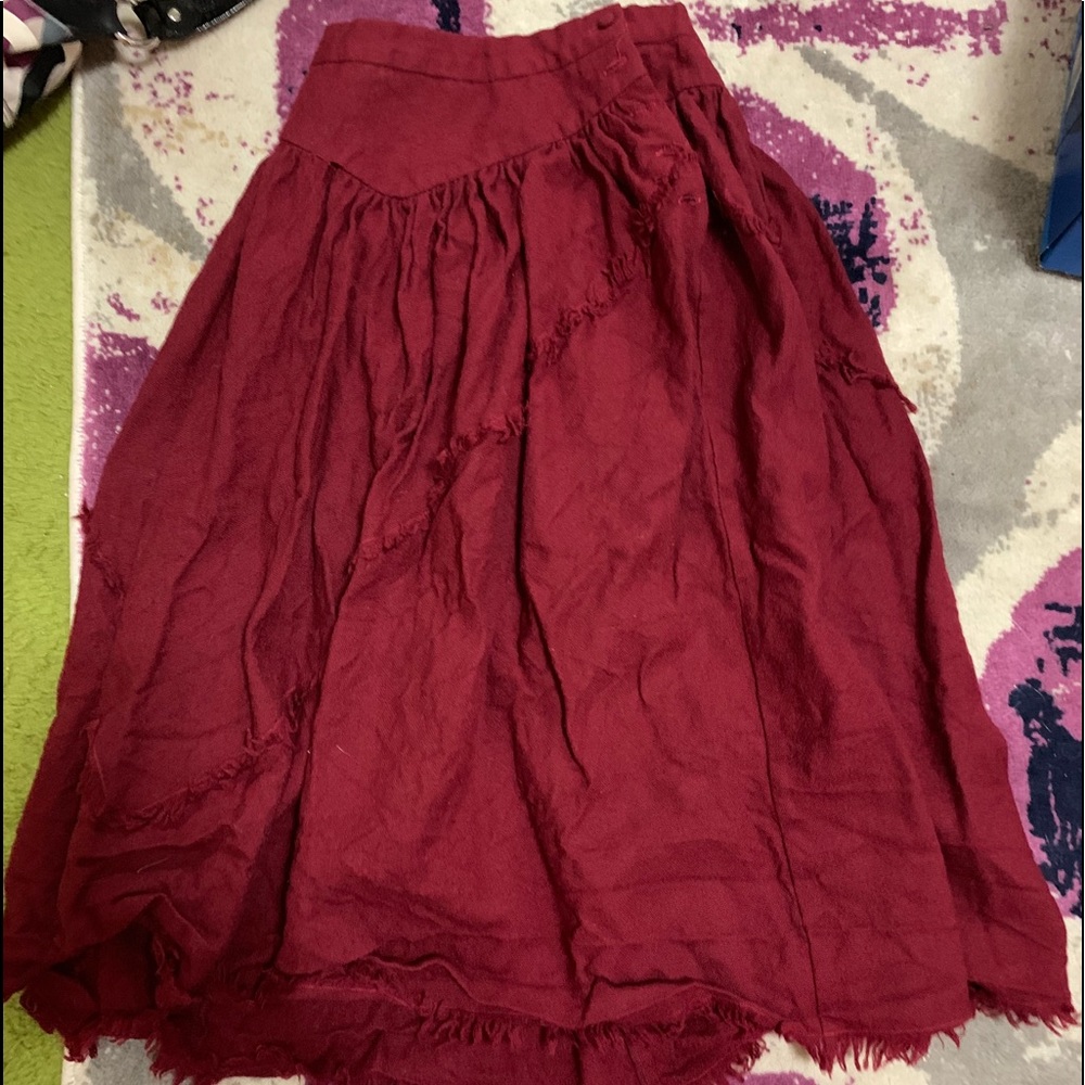 Wool wrap skirt